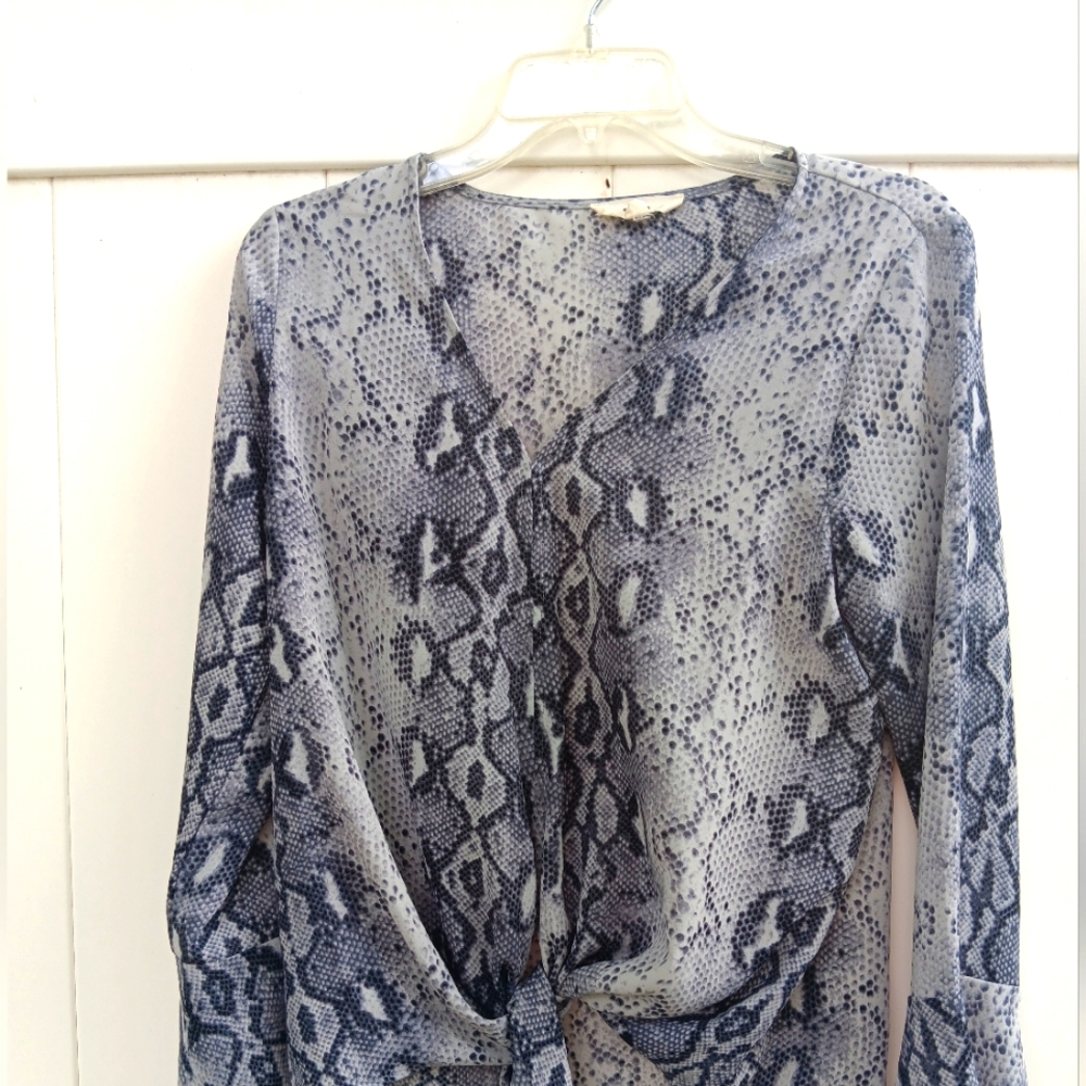 Snakeskin Print Blouse